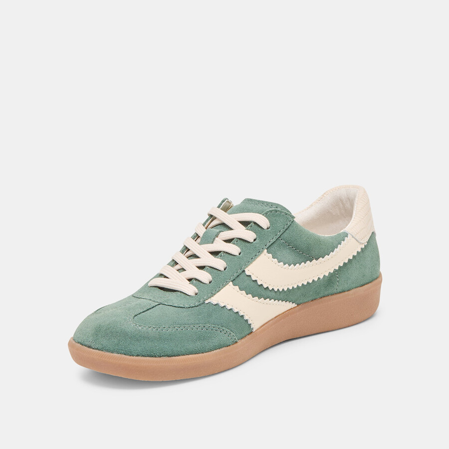 merit sneakers dunkelgrünes wildleder