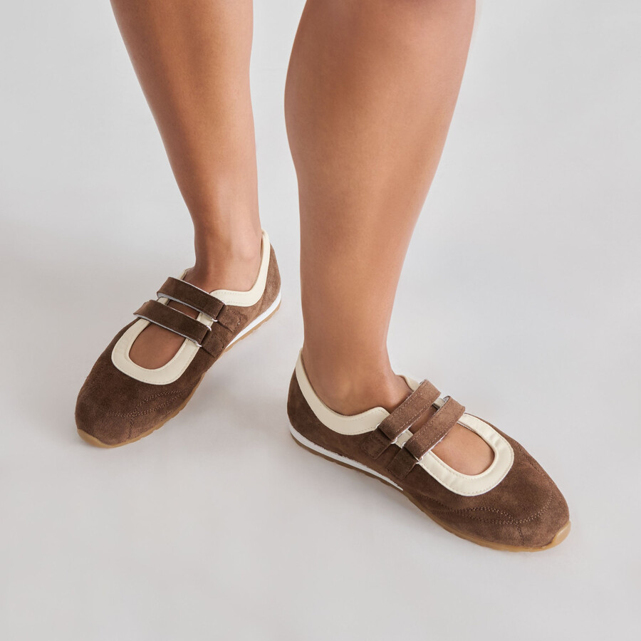 swan sneakers dunkelbraunes wildleder
