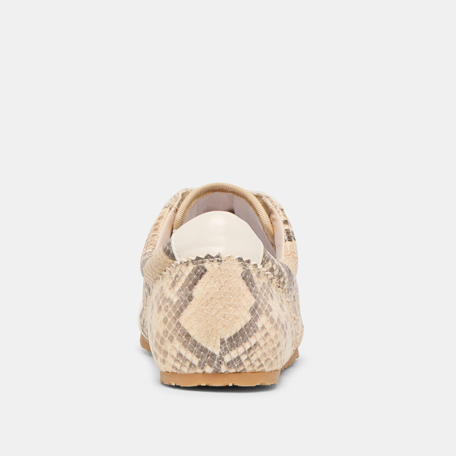 dorie sneakers aus naturbelassenem leder mit schlangenprägung