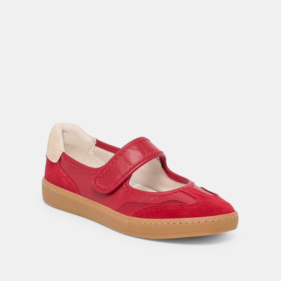 nanet sneakers karmesinrotes leder