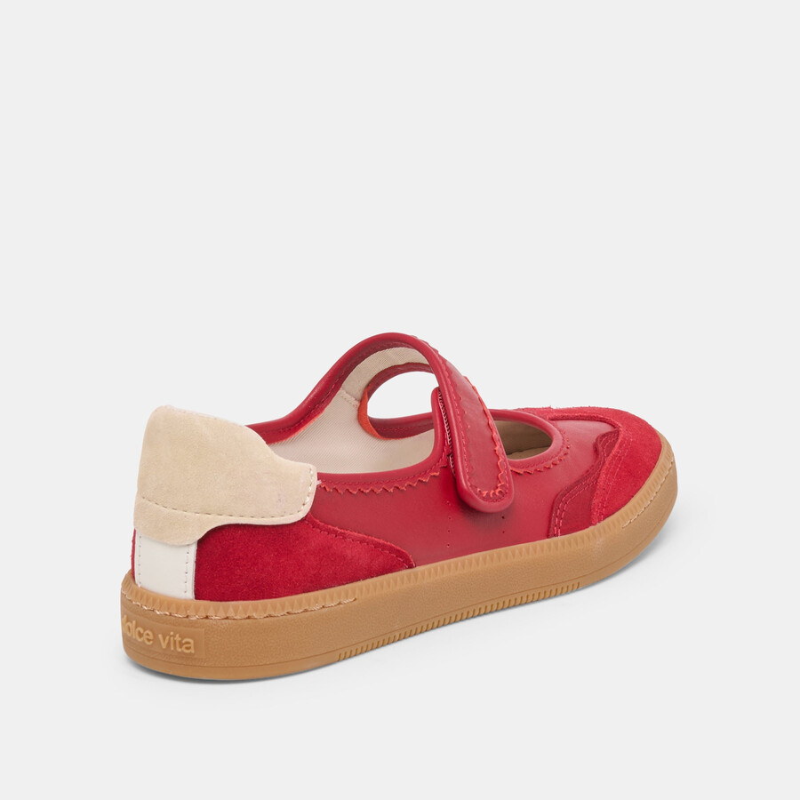 nanet sneakers karmesinrotes leder