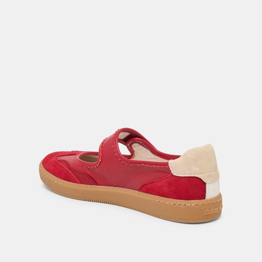 nanet sneakers karmesinrotes leder