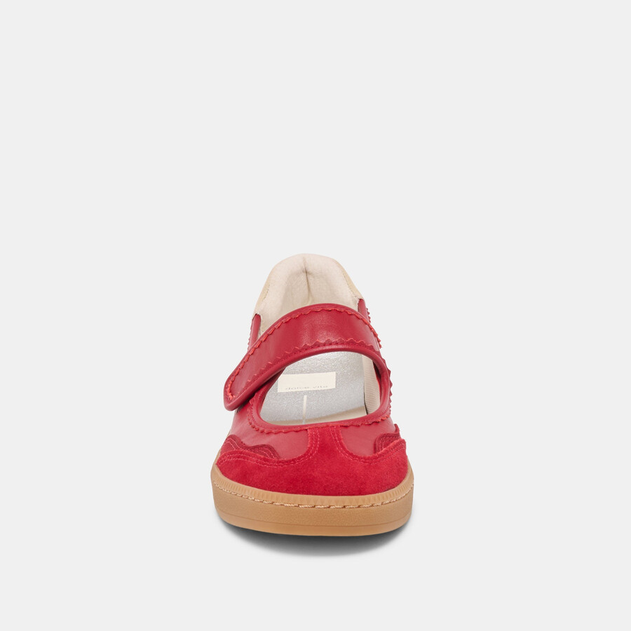 nanet sneakers karmesinrotes leder