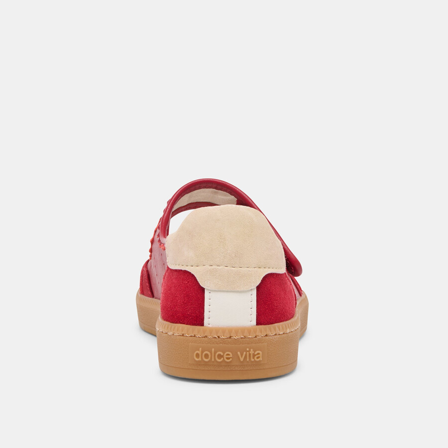 nanet sneakers karmesinrotes leder
