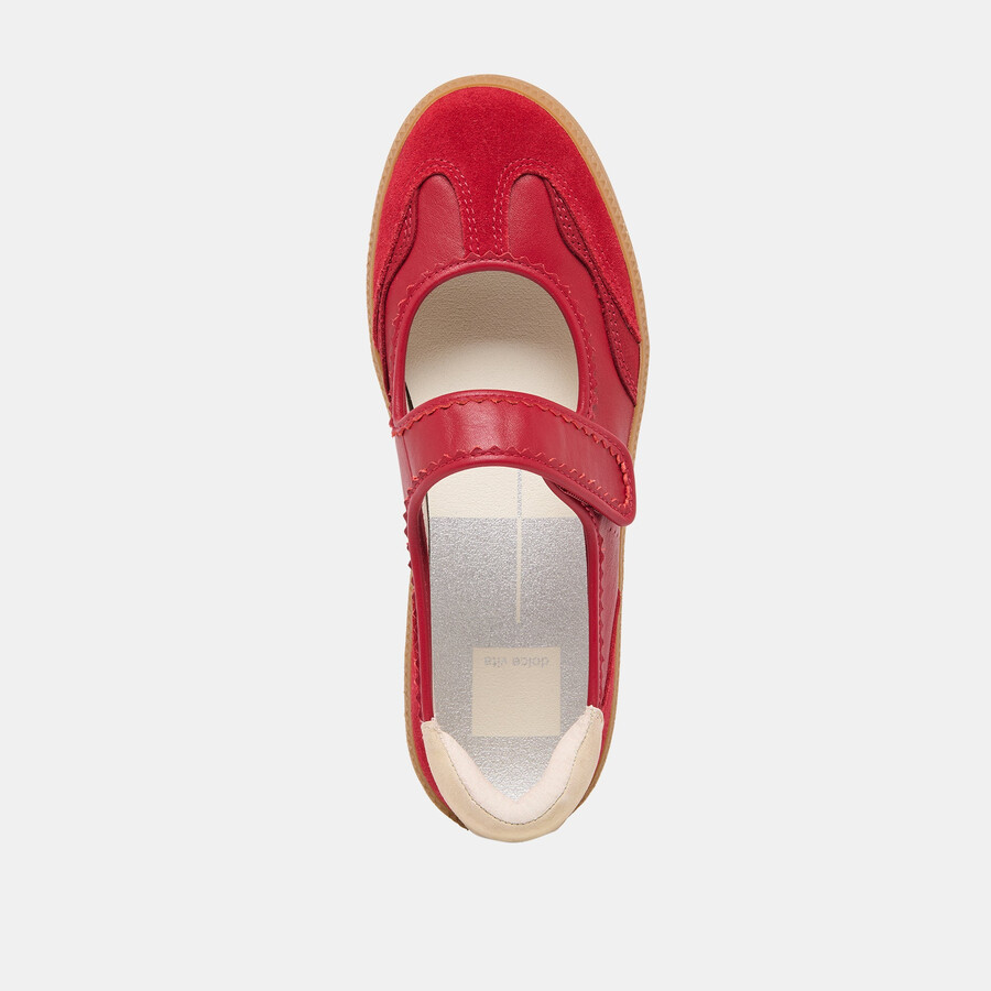 nanet sneakers karmesinrotes leder