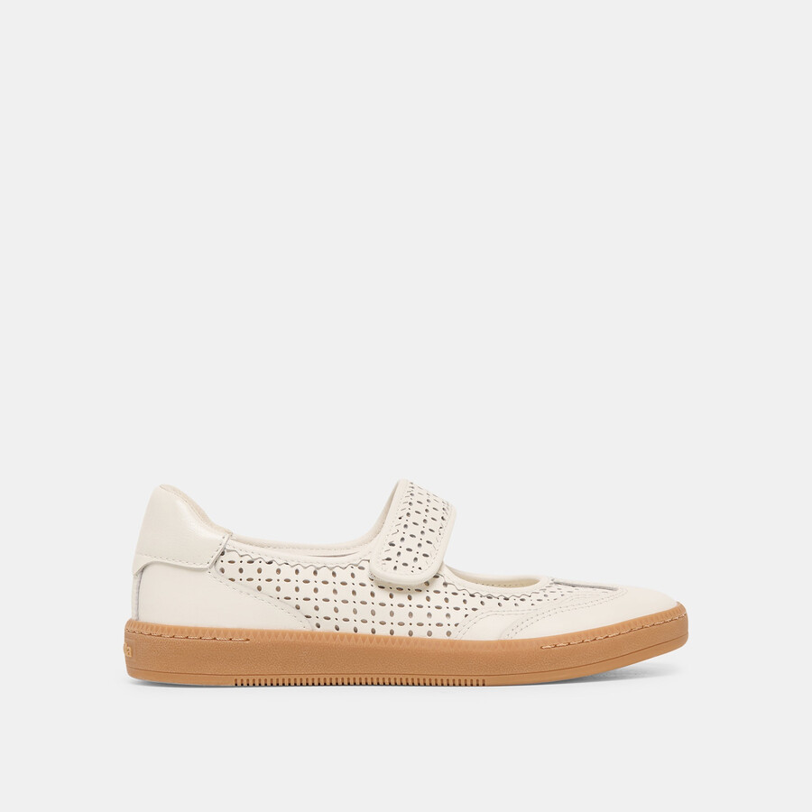 nanet sneakers weiß perforiertes leder
