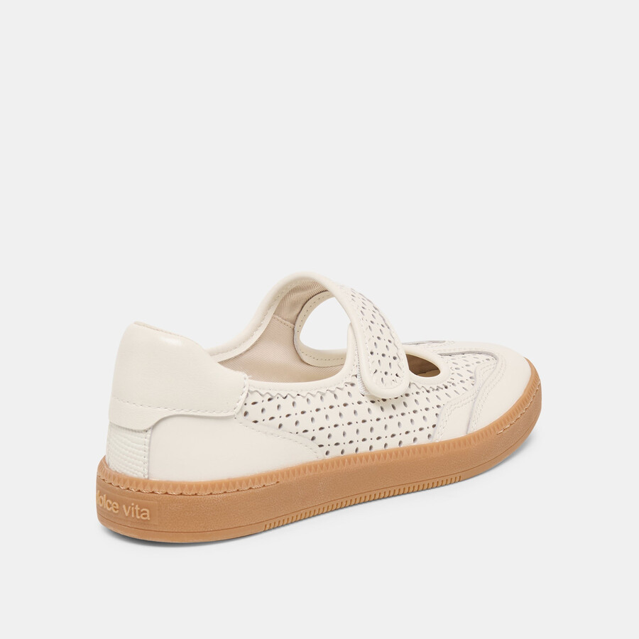 nanet sneakers weiß perforiertes leder