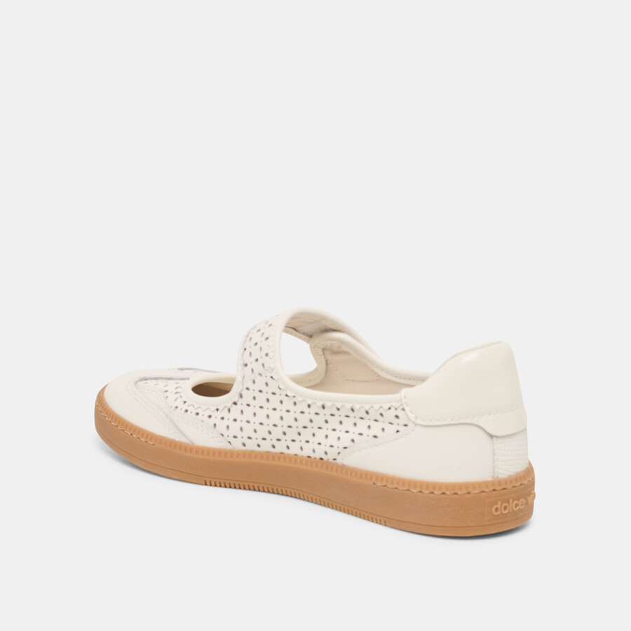nanet sneakers weiß perforiertes leder