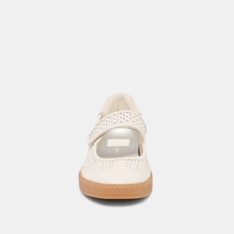 nanet sneakers weiß perforiertes leder