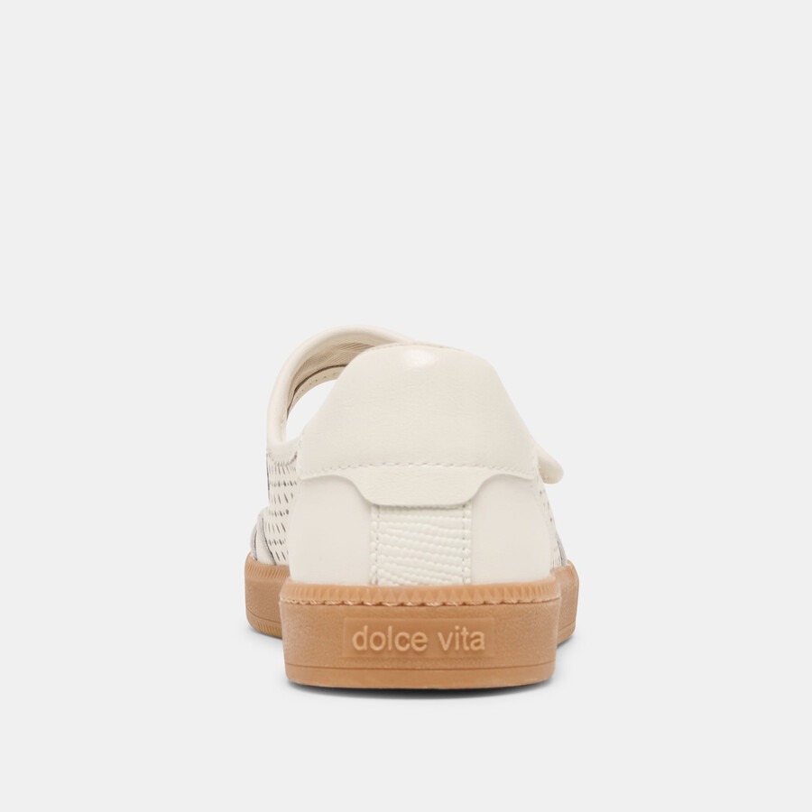 nanet sneakers weiß perforiertes leder