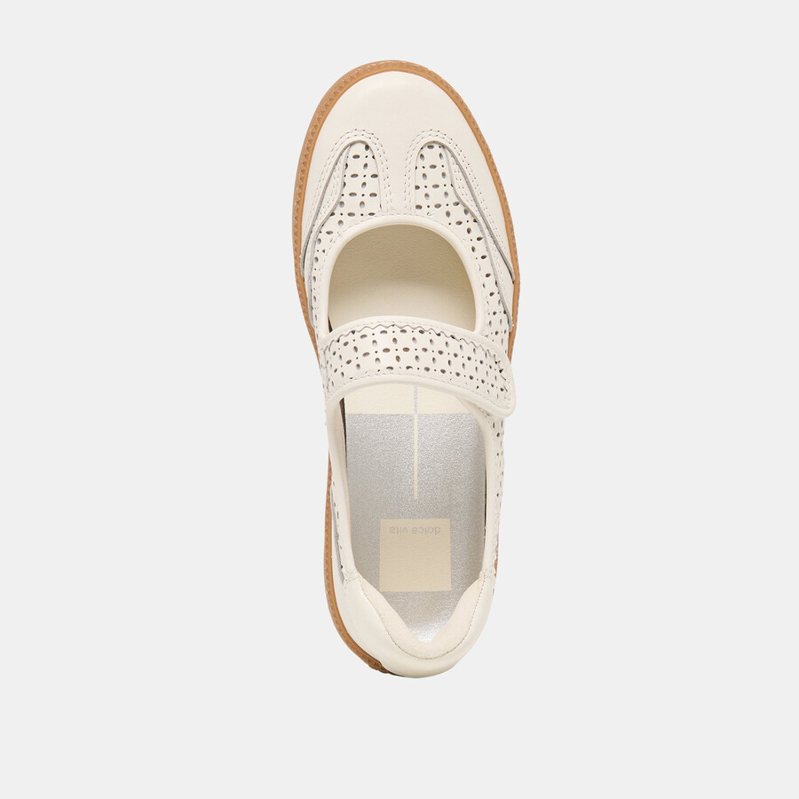 nanet sneakers weiß perforiertes leder