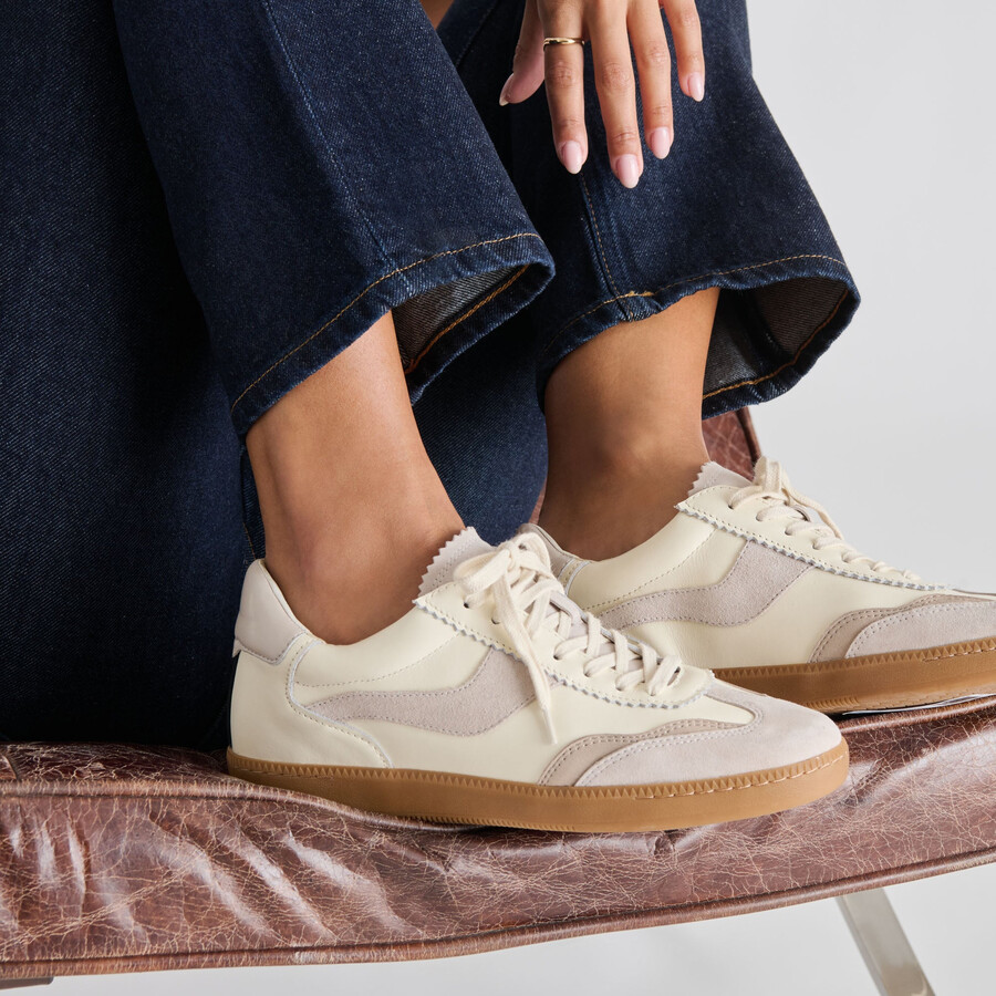 notice sneakers grau-weiß leder