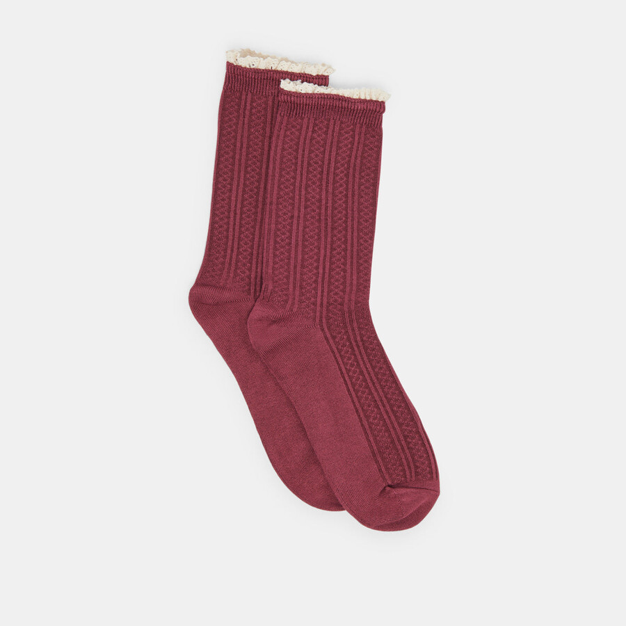 2er-pack prairie-socken schwarz-burgund
