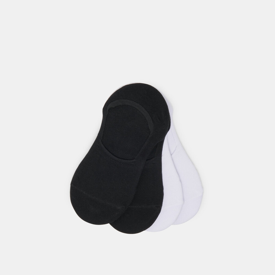 4er-pack unsichtbare socken schwarz-weiß