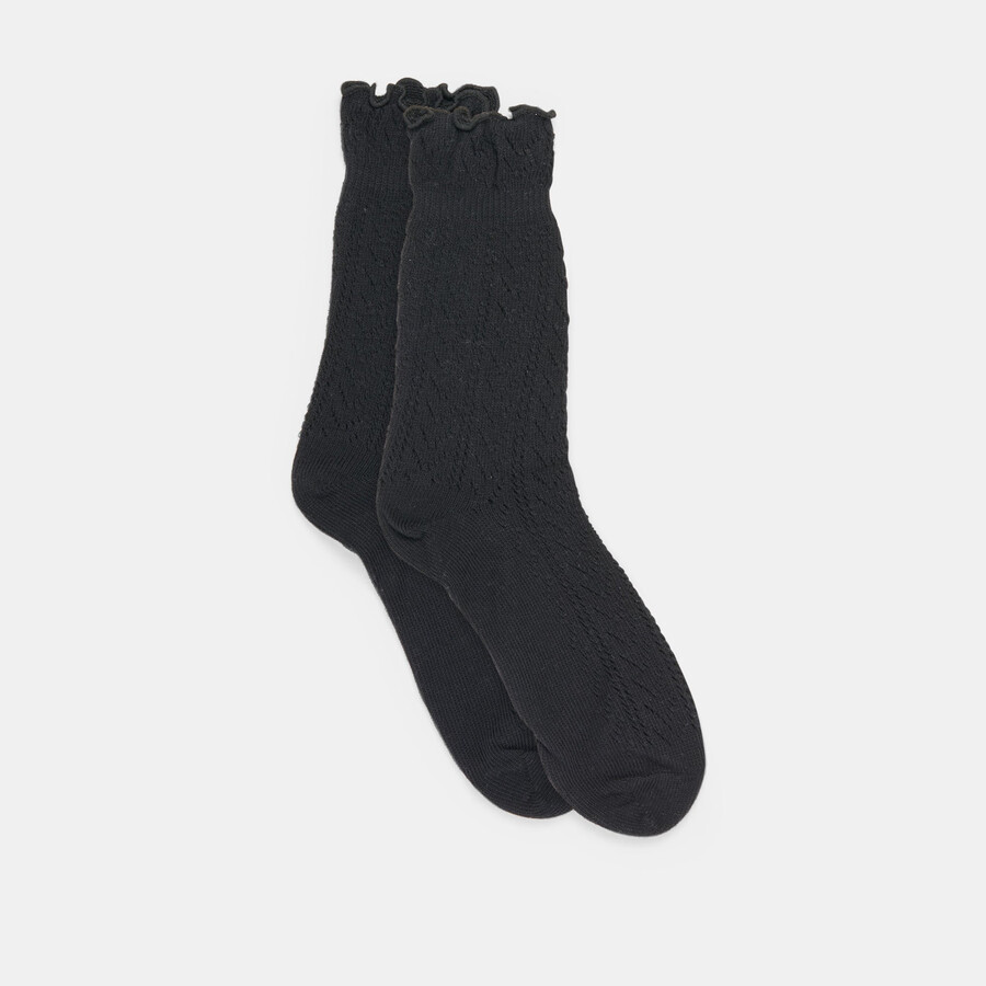 pointelle socken schwarz
