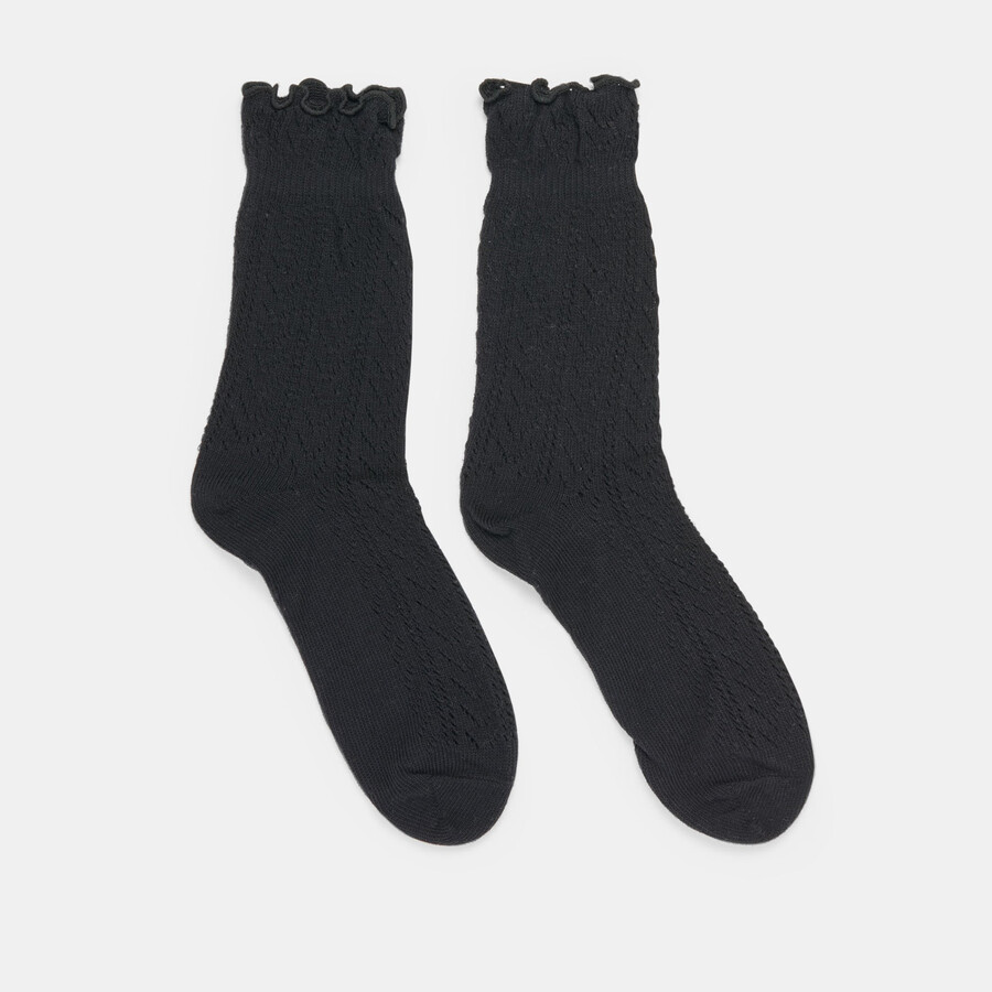 pointelle socken schwarz