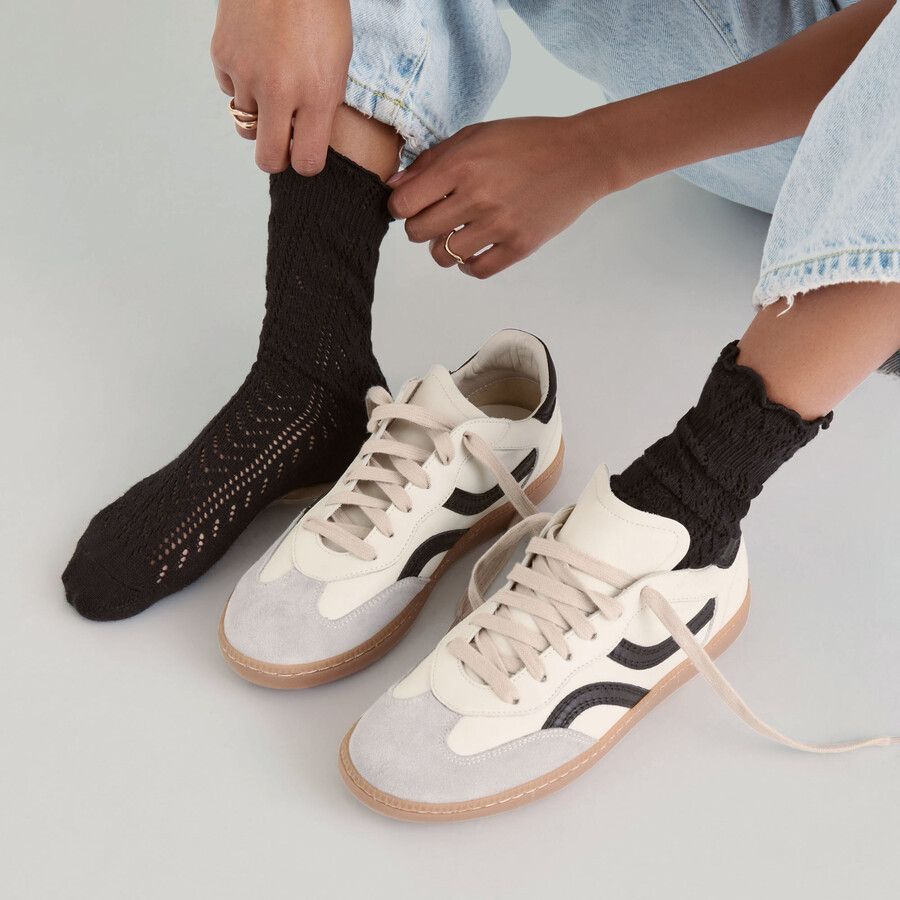 pointelle socken schwarz