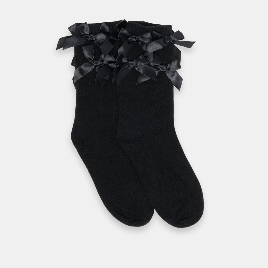schwarze socken mit schleife