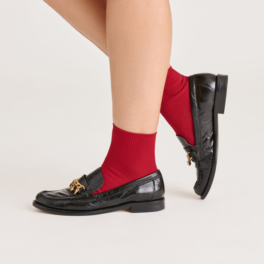 5er-pack bestickte rippsocken weiß schwarz mehrfarbig