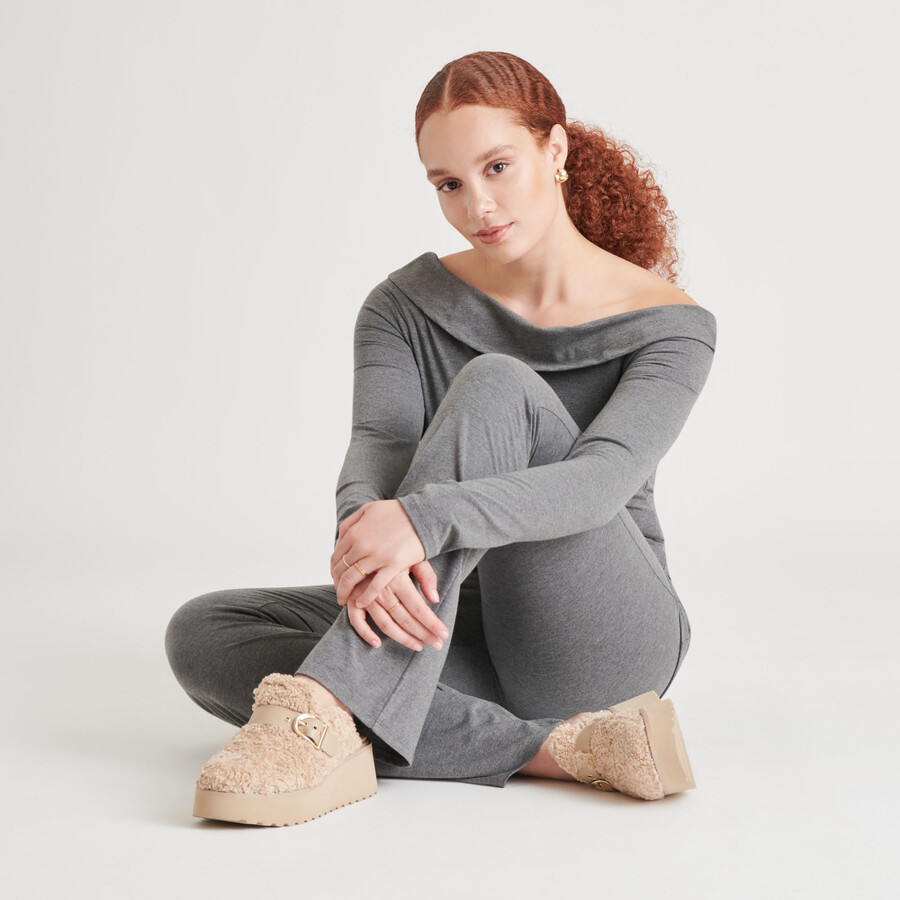 lelani plüsch-ballerinas aus naturplüsch