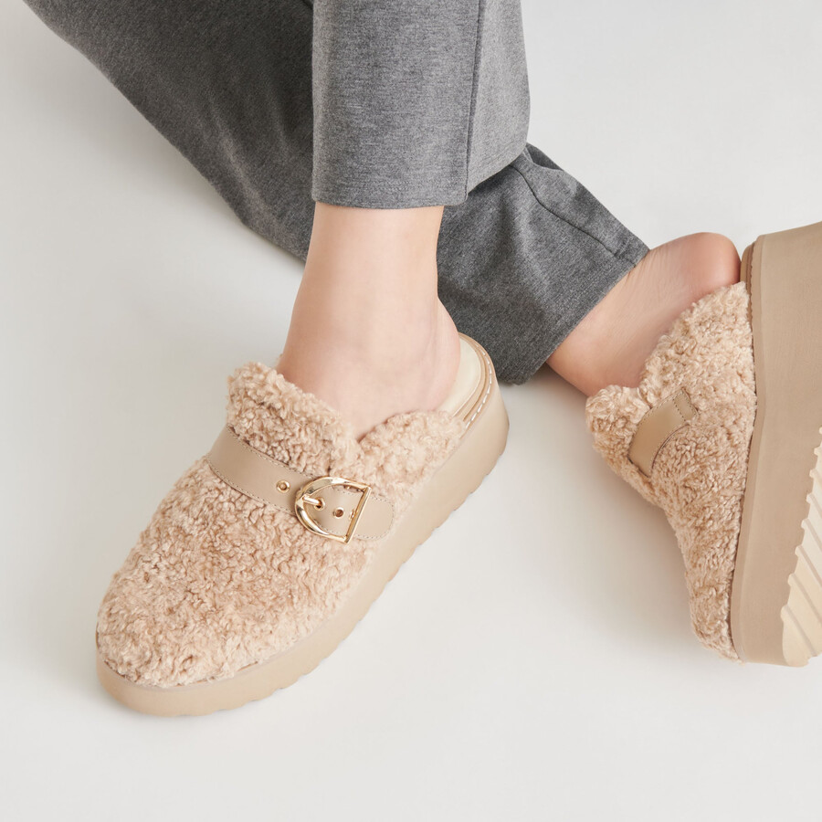 lelani plüsch-ballerinas aus naturplüsch