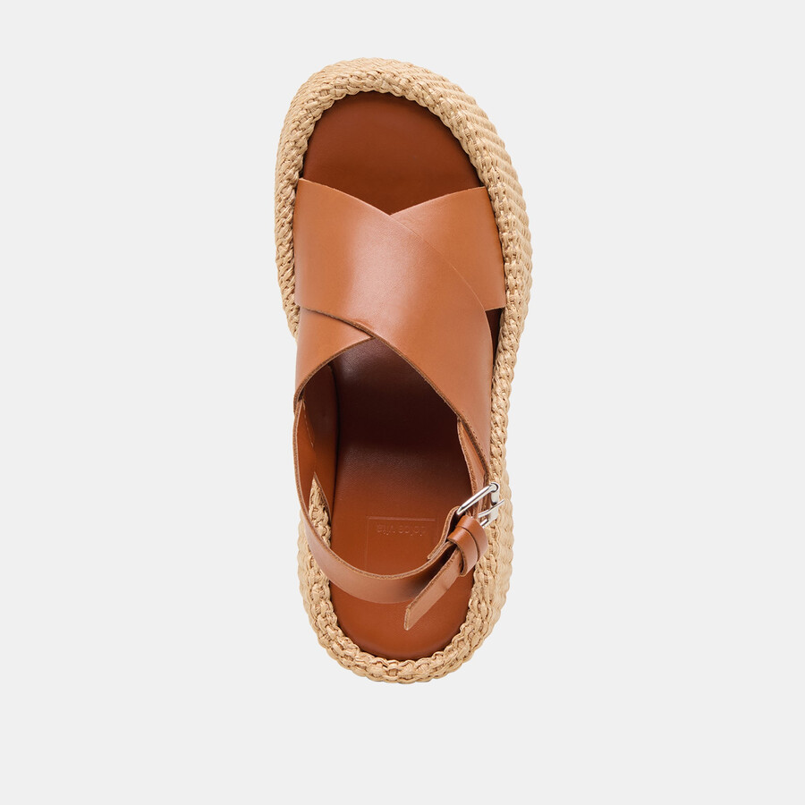 skylar keilschuhe aus braunem leder
