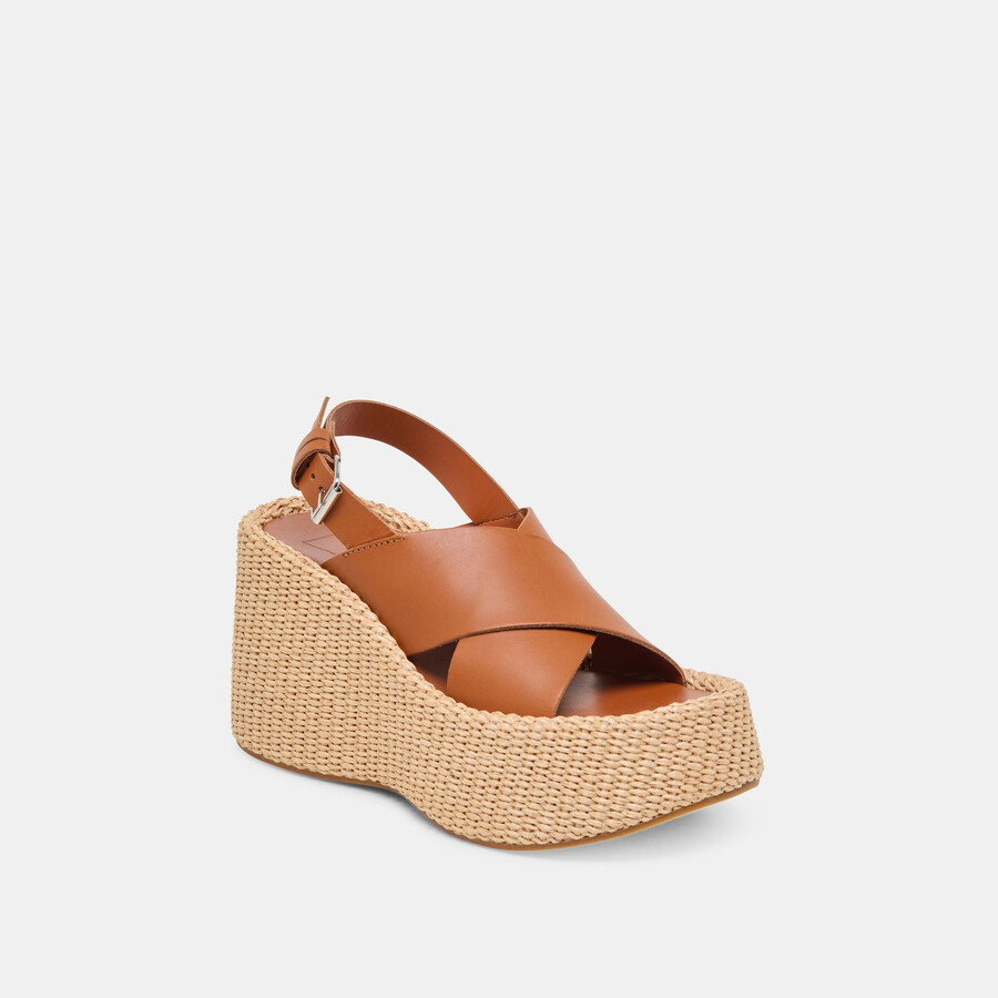 skylar keilschuhe aus braunem leder