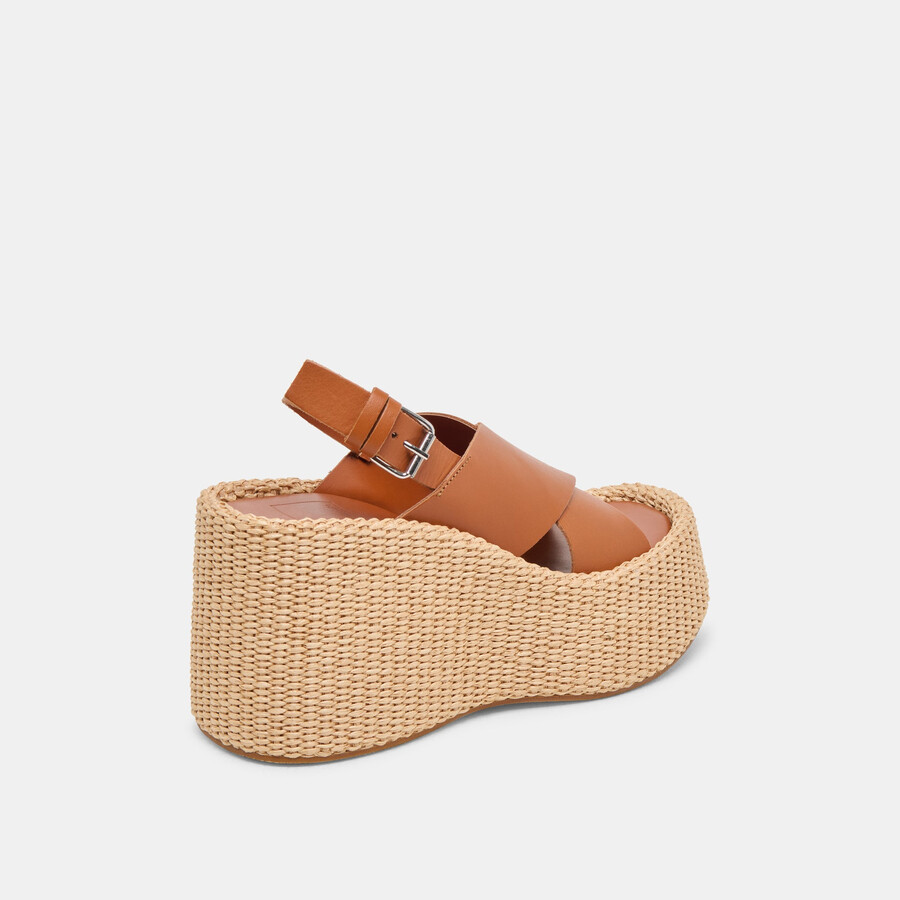 skylar keilschuhe aus braunem leder
