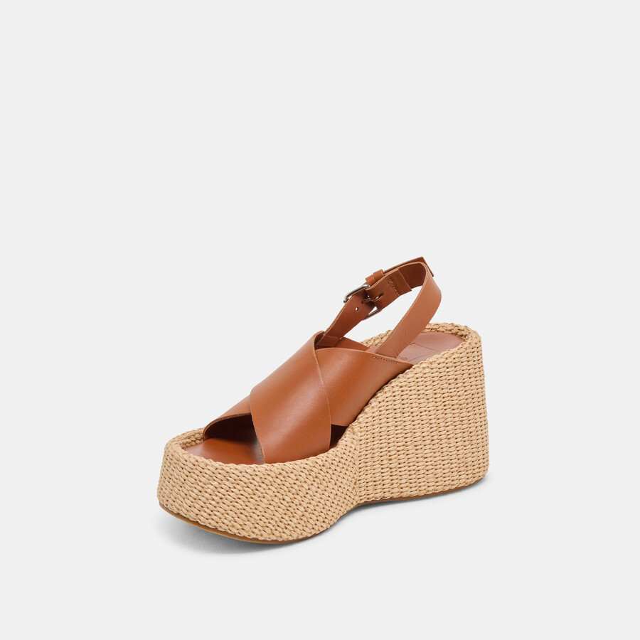 skylar keilschuhe aus braunem leder