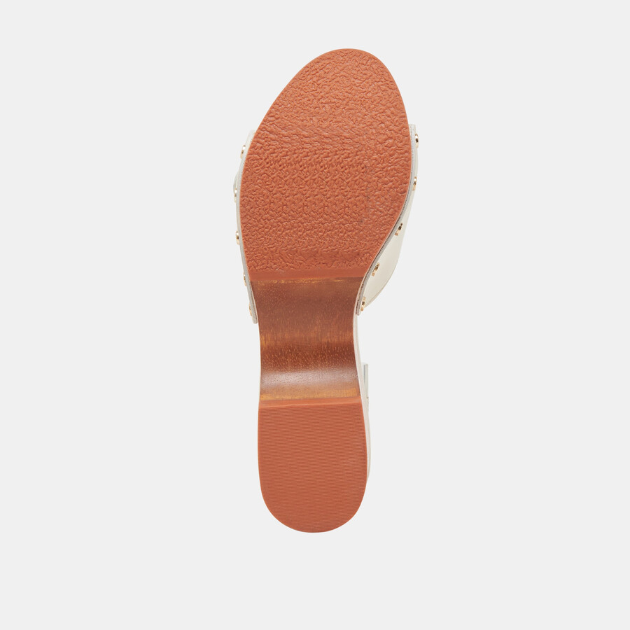 yalah heels aus cremefarbenem leder