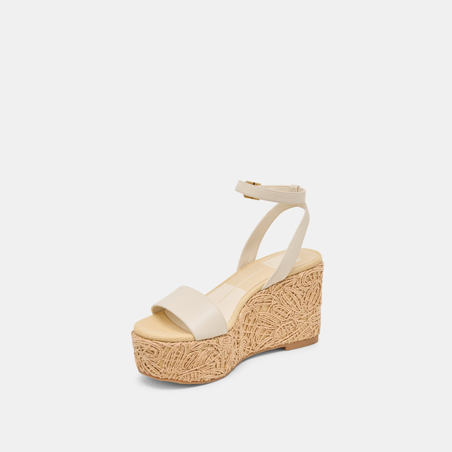 talisa wedges elfenbeinleder