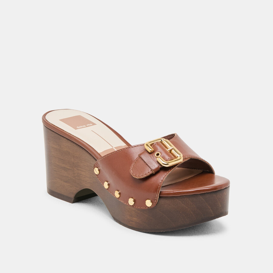yalah heels aus braunem leder