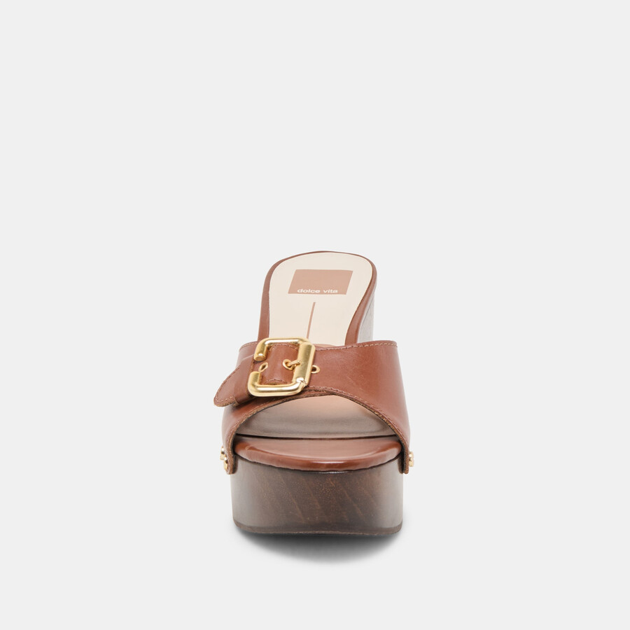yalah heels aus braunem leder