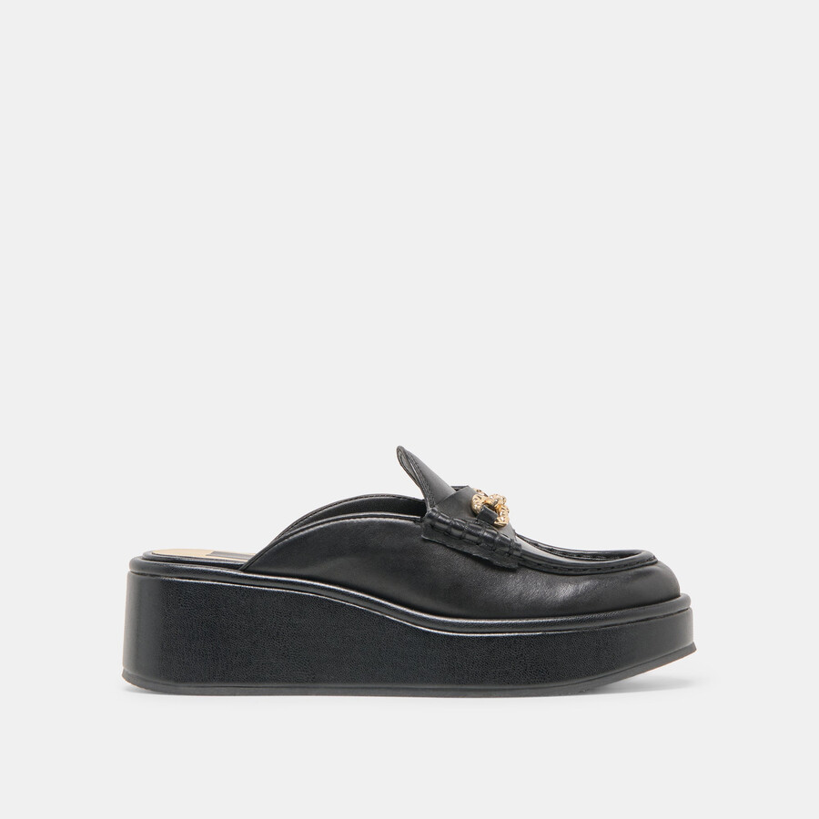 dorrel loafer aus schwarzem leder