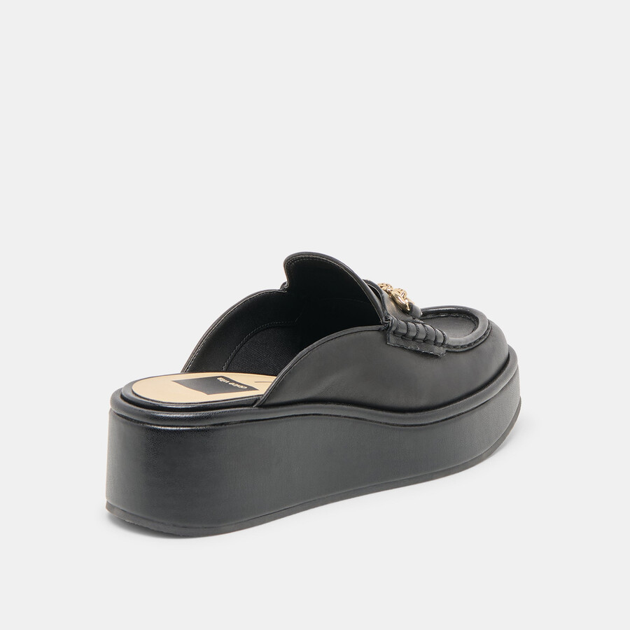 dorrel loafer aus schwarzem leder