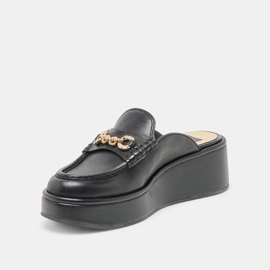 dorrel loafer aus schwarzem leder