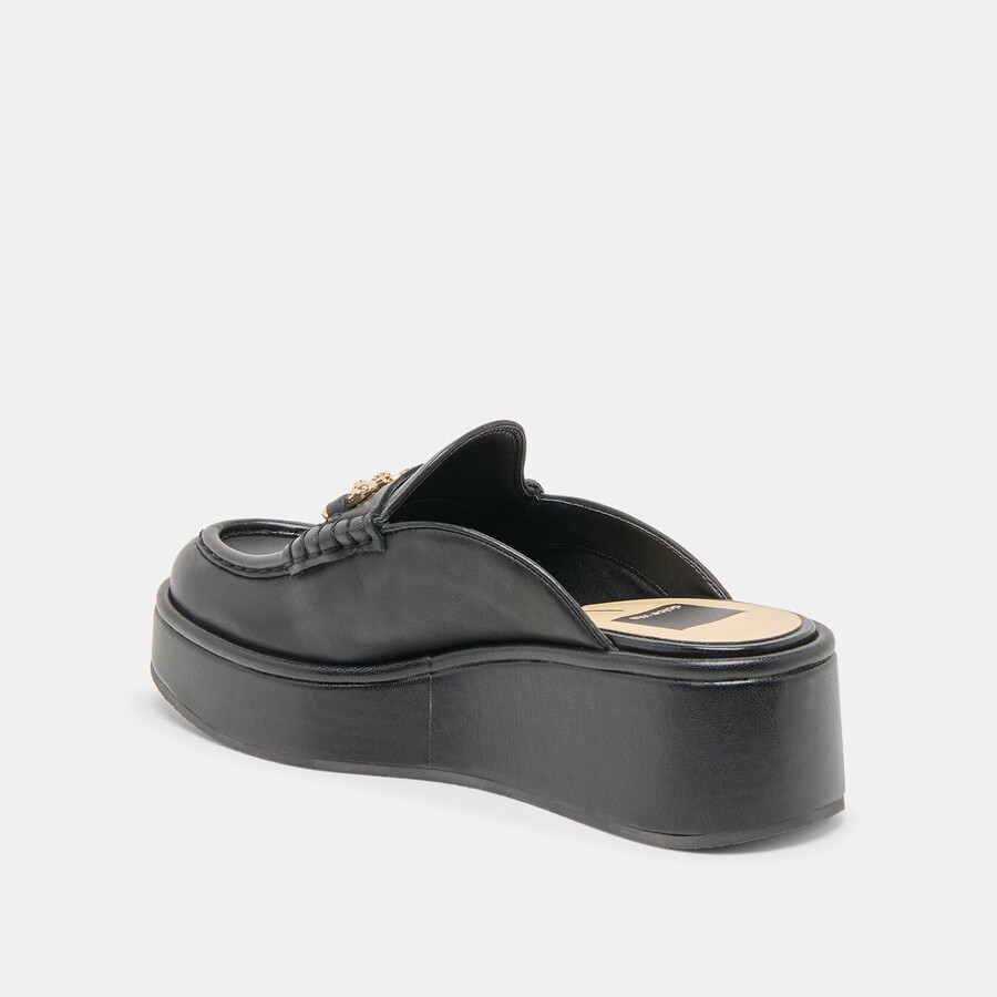 dorrel loafer aus schwarzem leder