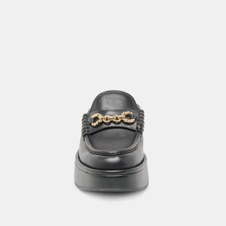 dorrel loafer aus schwarzem leder