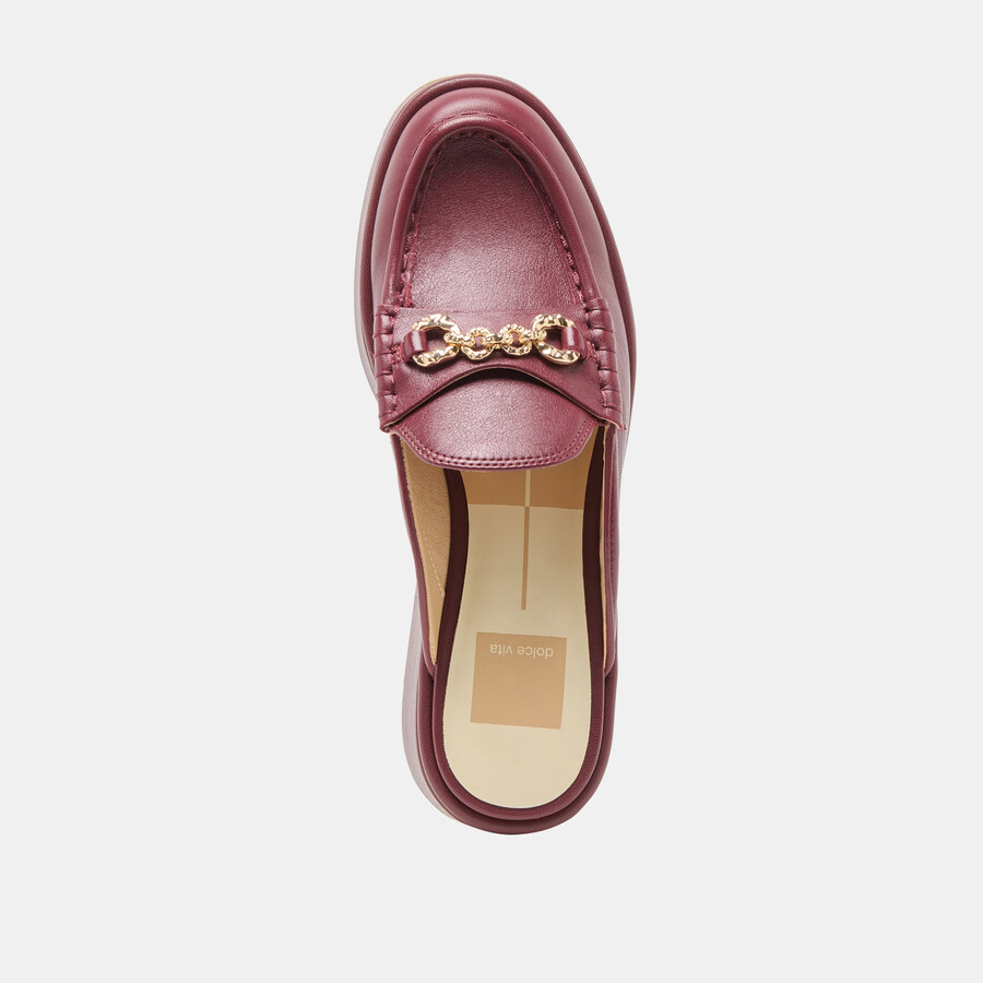 dorrel loafer bordeauxrotes leder