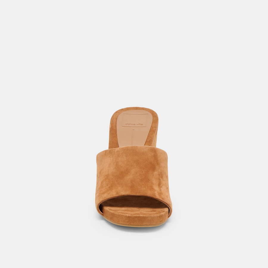 holta keilschuhe aus braunem wildleder