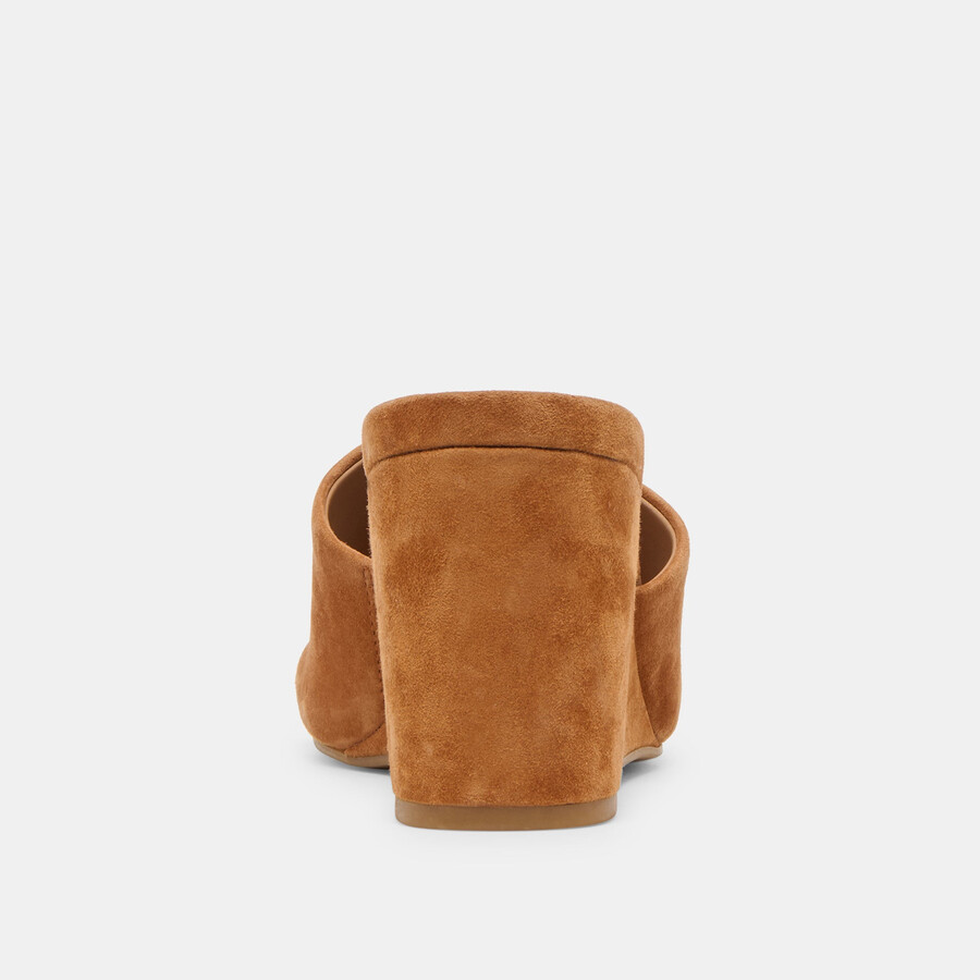 holta keilschuhe aus braunem wildleder