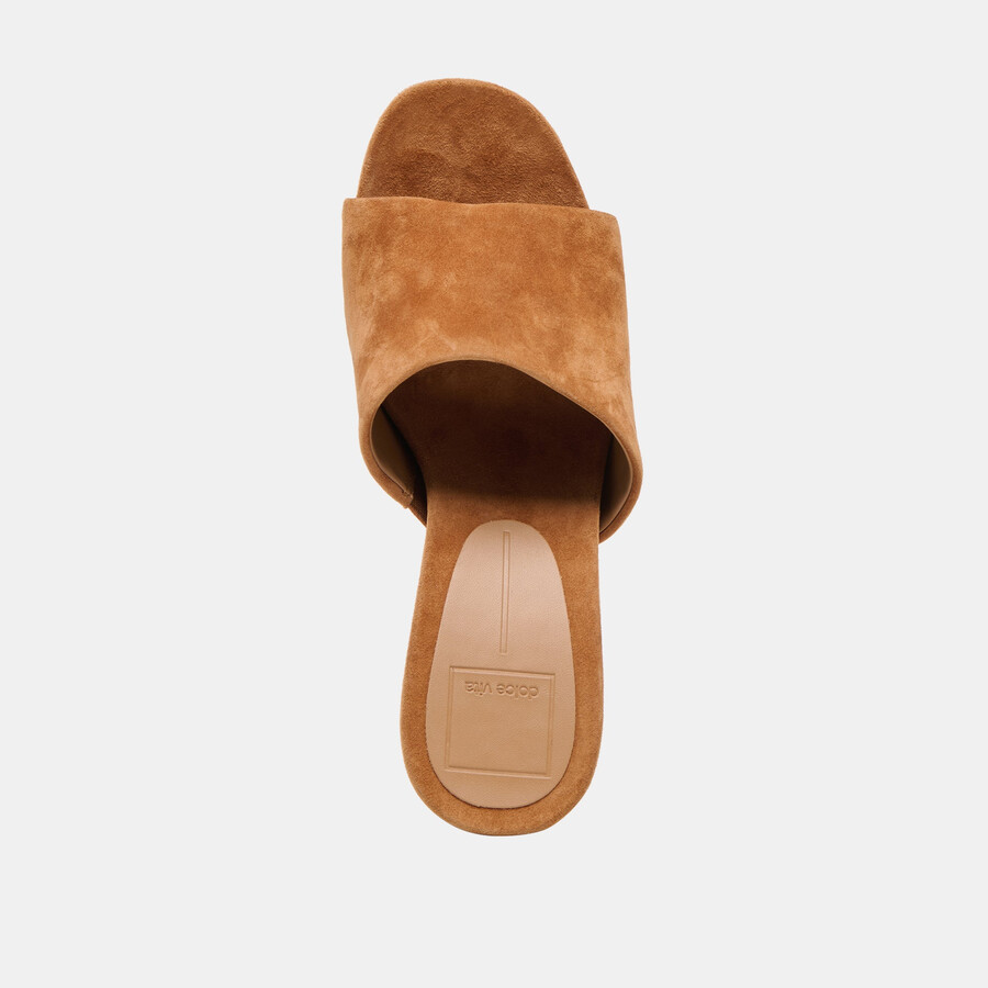 holta keilschuhe aus braunem wildleder