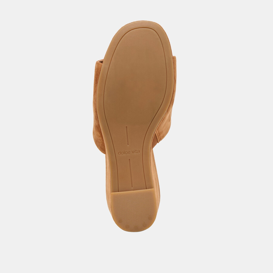 holta keilschuhe aus braunem wildleder