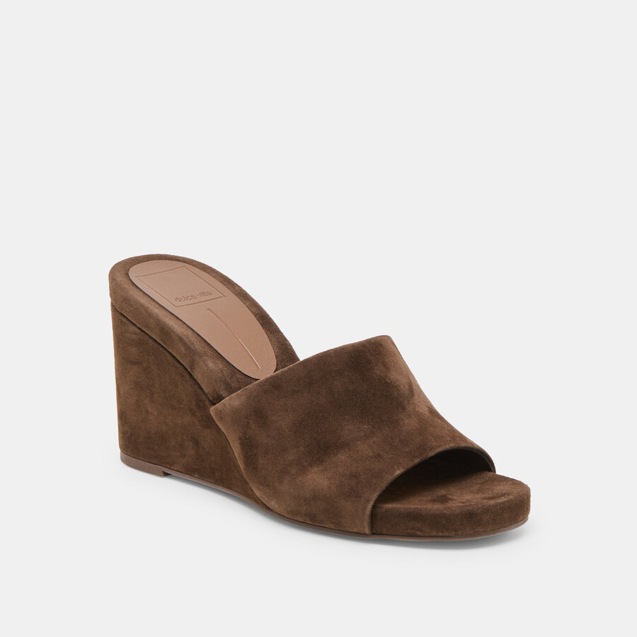 holta wedges dunkelbraunes wildleder