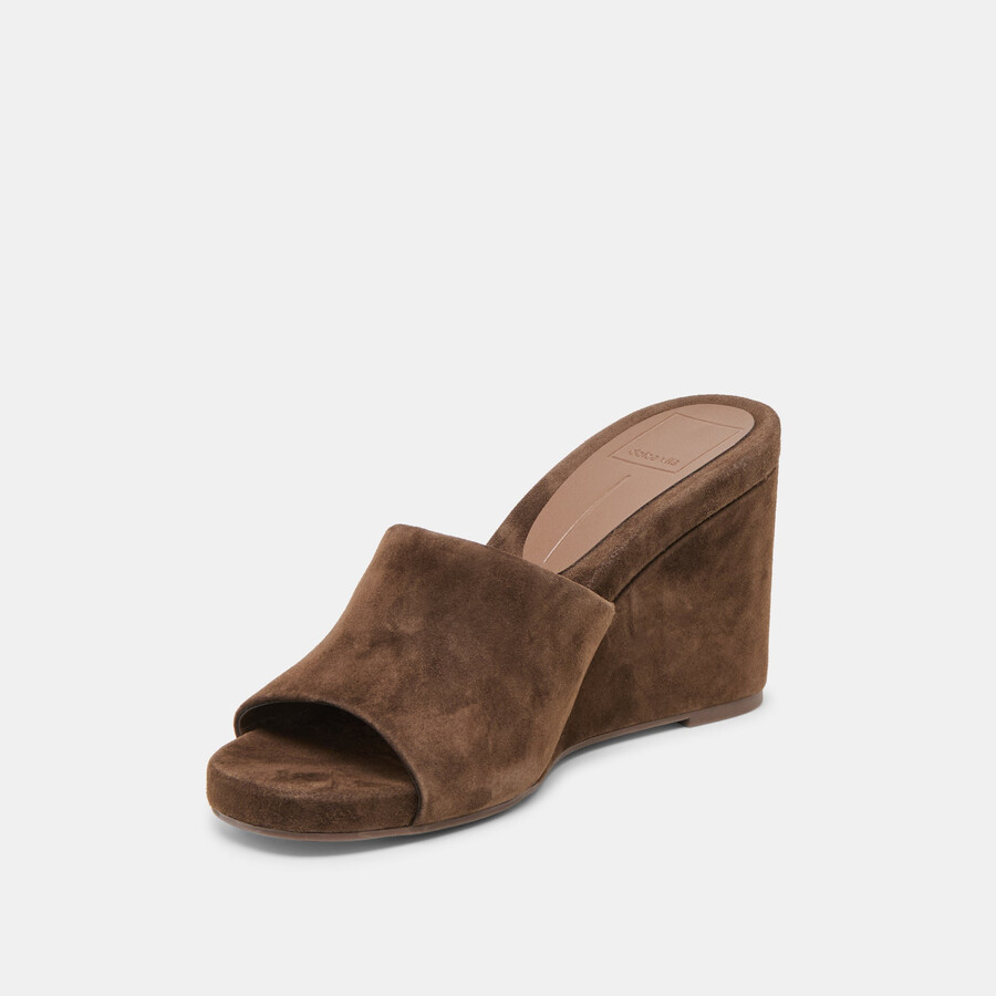 holta wedges dunkelbraunes wildleder